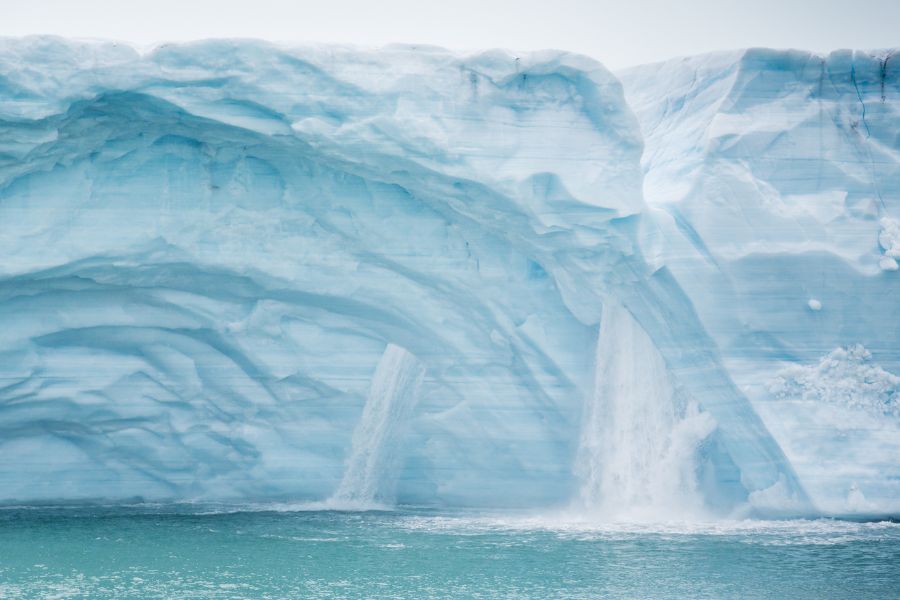 Melting glacier due to global warming